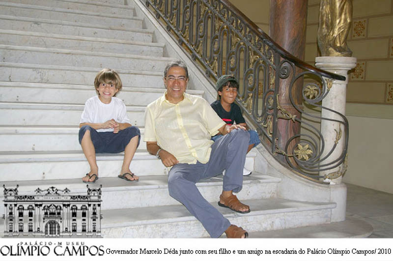 Visita do Governador Marcelo Déda em 2010 a restauração do Palácio